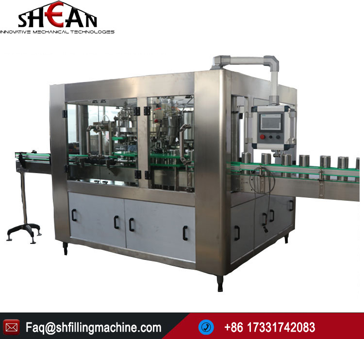 Automatic Carbonated Beverage Can Filling Beer Canning Line Machine