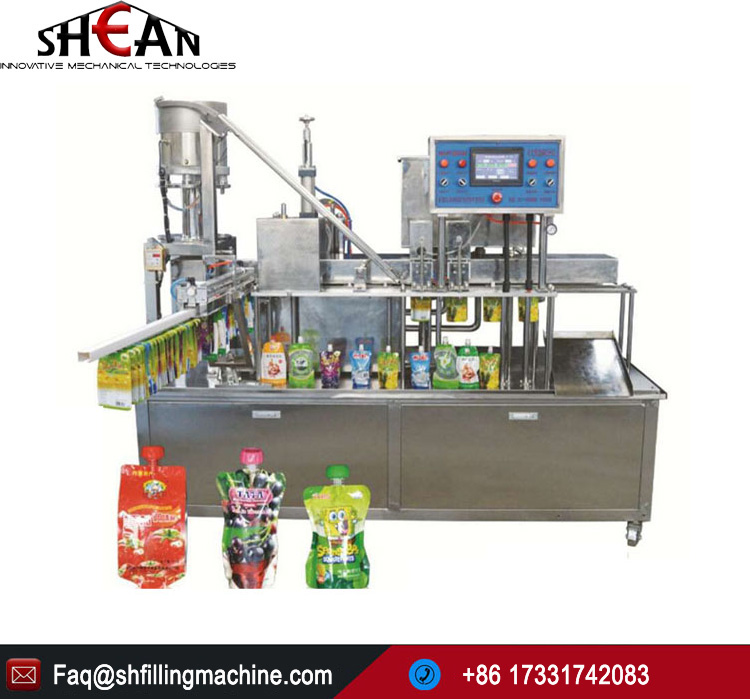 Automatic Tomato Ketchup Capping Machine Spout Pouch Mango Juice Filling Machine